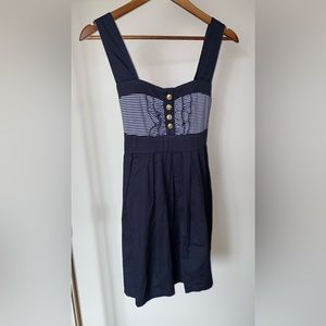 Navy blue dress with adjustable straps